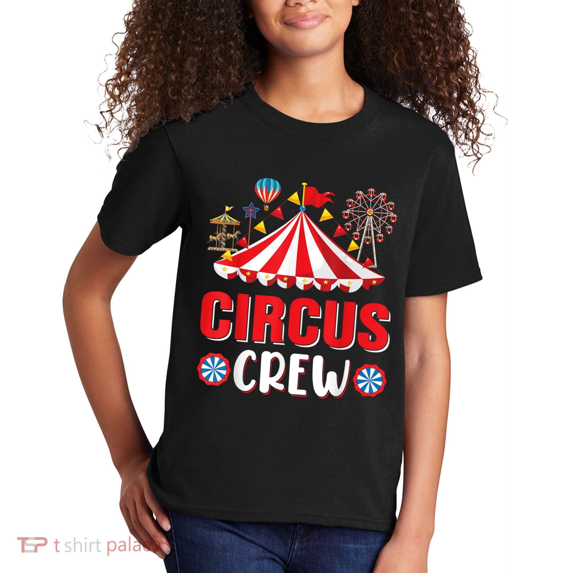 Circus Crew Funny Circus Staff Gift Costume Circus Theme Party Kids T-Shirt