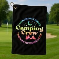 Camping Crew Family Friends Golf Towel thumb 1
