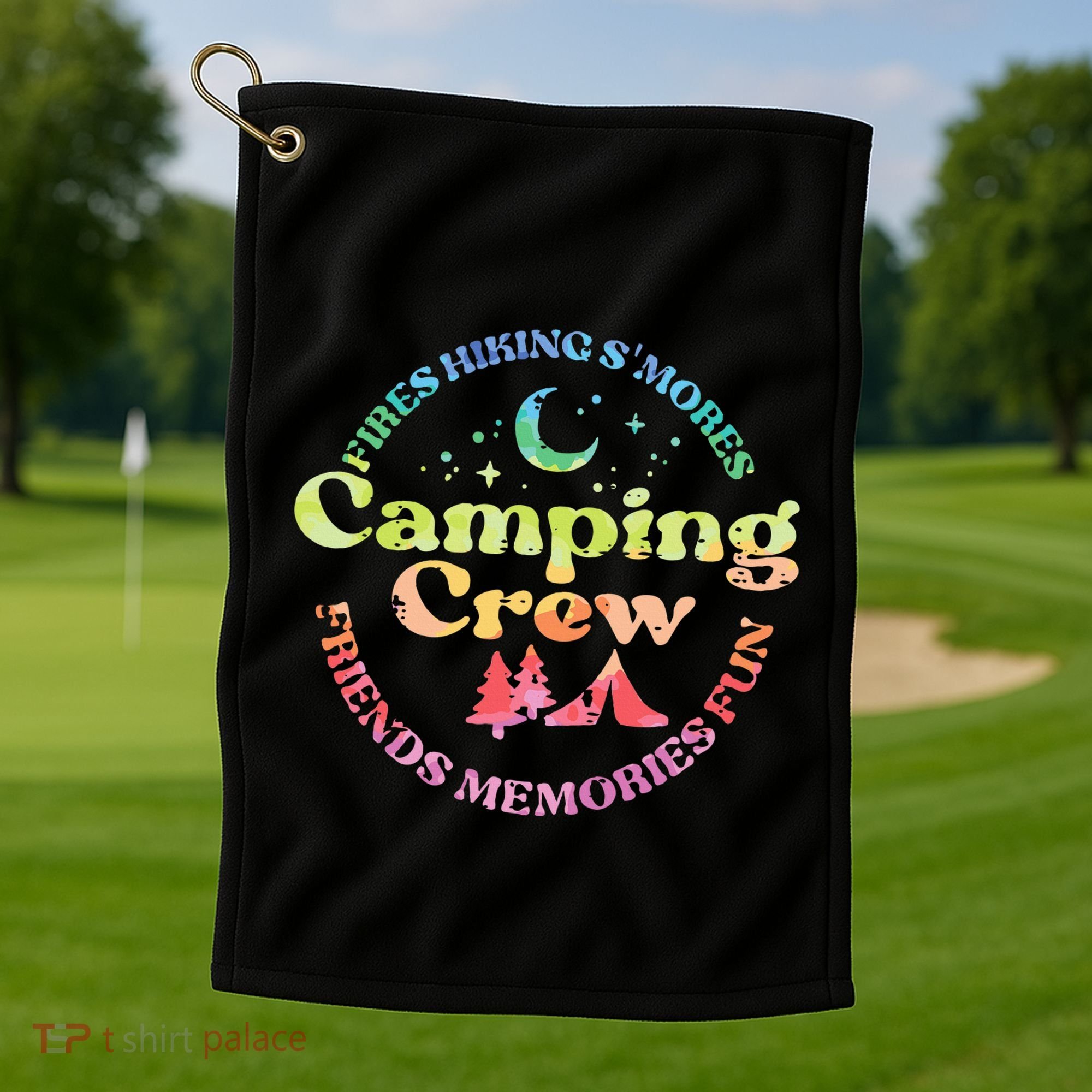 Camping Crew Family Friends Golf Towel