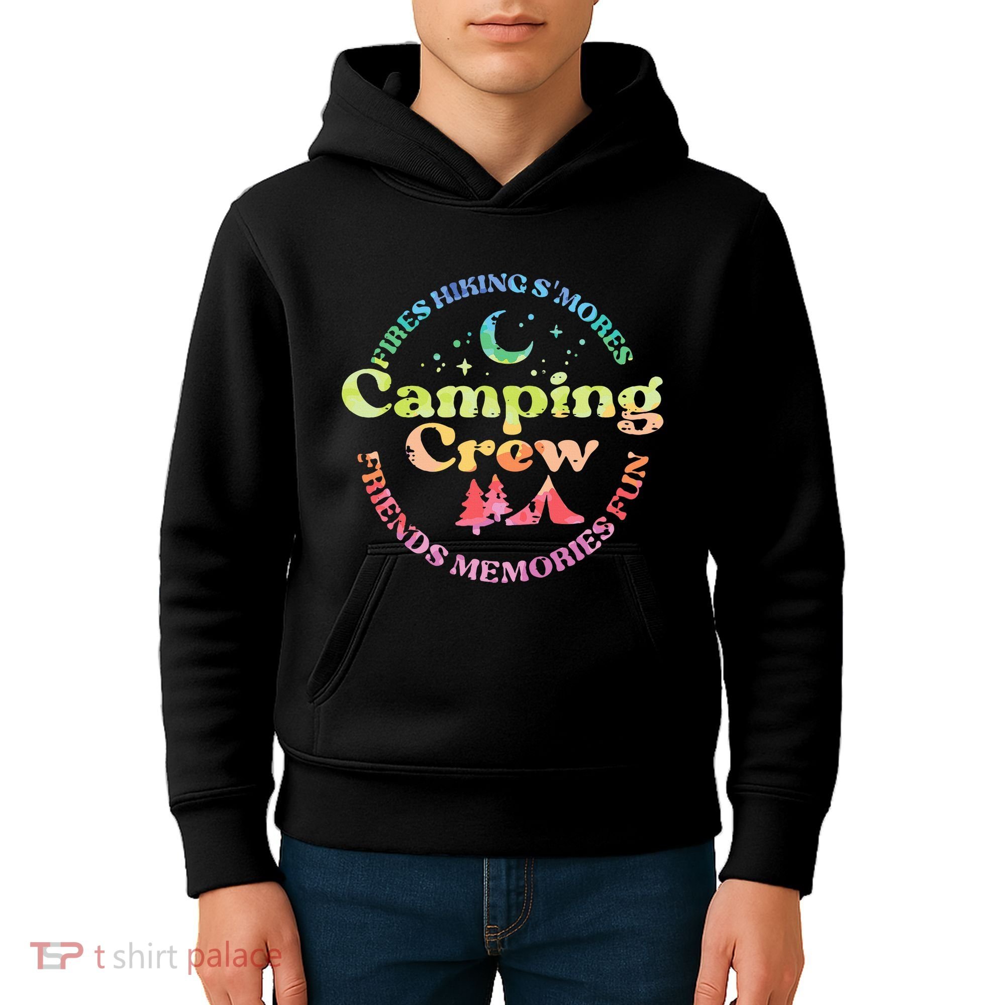Camping Crew Family Friends Kids Hoodie