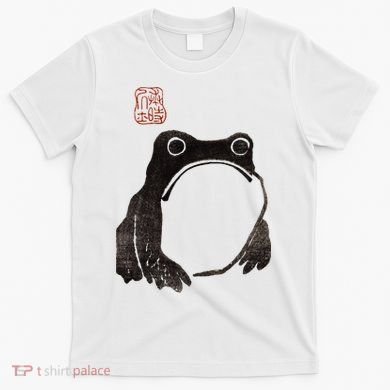 Cute Cottagecore Frog Grumpy Japanese Frog T-Shirt