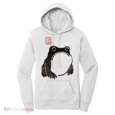 Cute Cottagecore Frog Grumpy Japanese Frog Women's Hoodie