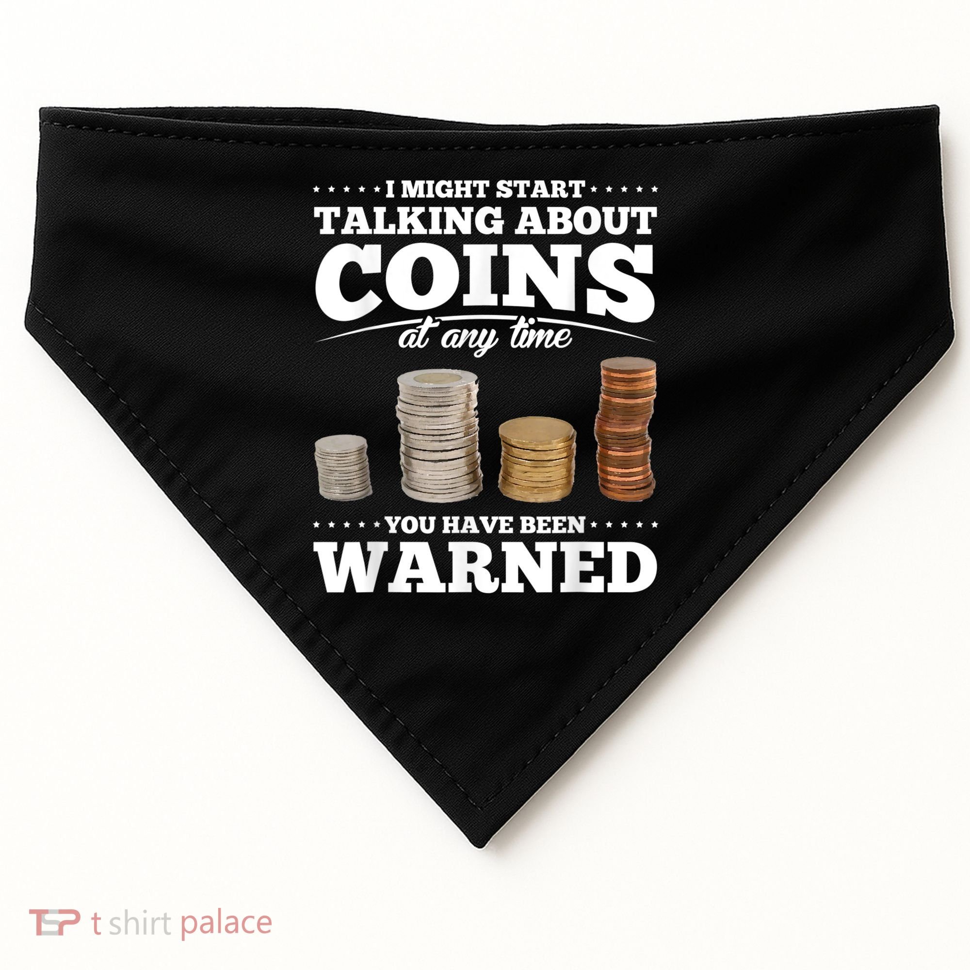 Coin Collecting Funny Coin Collector USA-Made Doggie Bandana