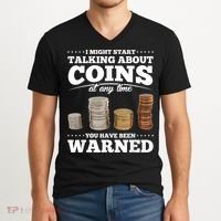 Coin Collecting Funny Coin Collector V-Neck T-Shirt thumb 2
