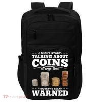 Coin Collecting Funny Coin Collector Impact Tech Backpack thumb 0