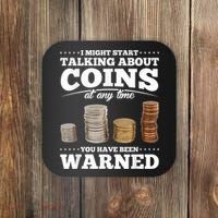 Coin Collecting Funny Coin Collector Coaster thumb 0