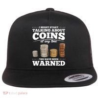 Coin Collecting Funny Coin Collector Flat Bill Trucker Hat thumb 0