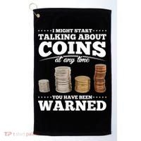 Coin Collecting Funny Coin Collector Golf Towel thumb 0