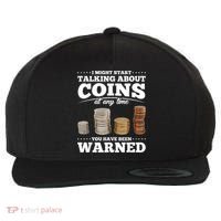 Coin Collecting Funny Coin Collector Wool Snapback Cap thumb 0