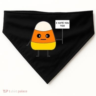 Candy Corn Funny I Hate You Too Team Candy Corn USA-Made Doggie Bandana