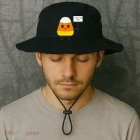 Candy Corn Funny I Hate You Too Team Candy Corn Bucket Hat thumb 2