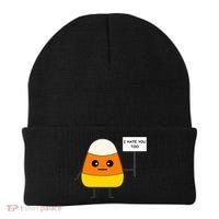 Candy Corn Funny I Hate You Too Team Candy Corn Beanie thumb 0