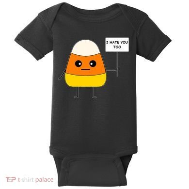 Candy Corn Funny I Hate You Too Team Candy Corn Baby Bodysuit