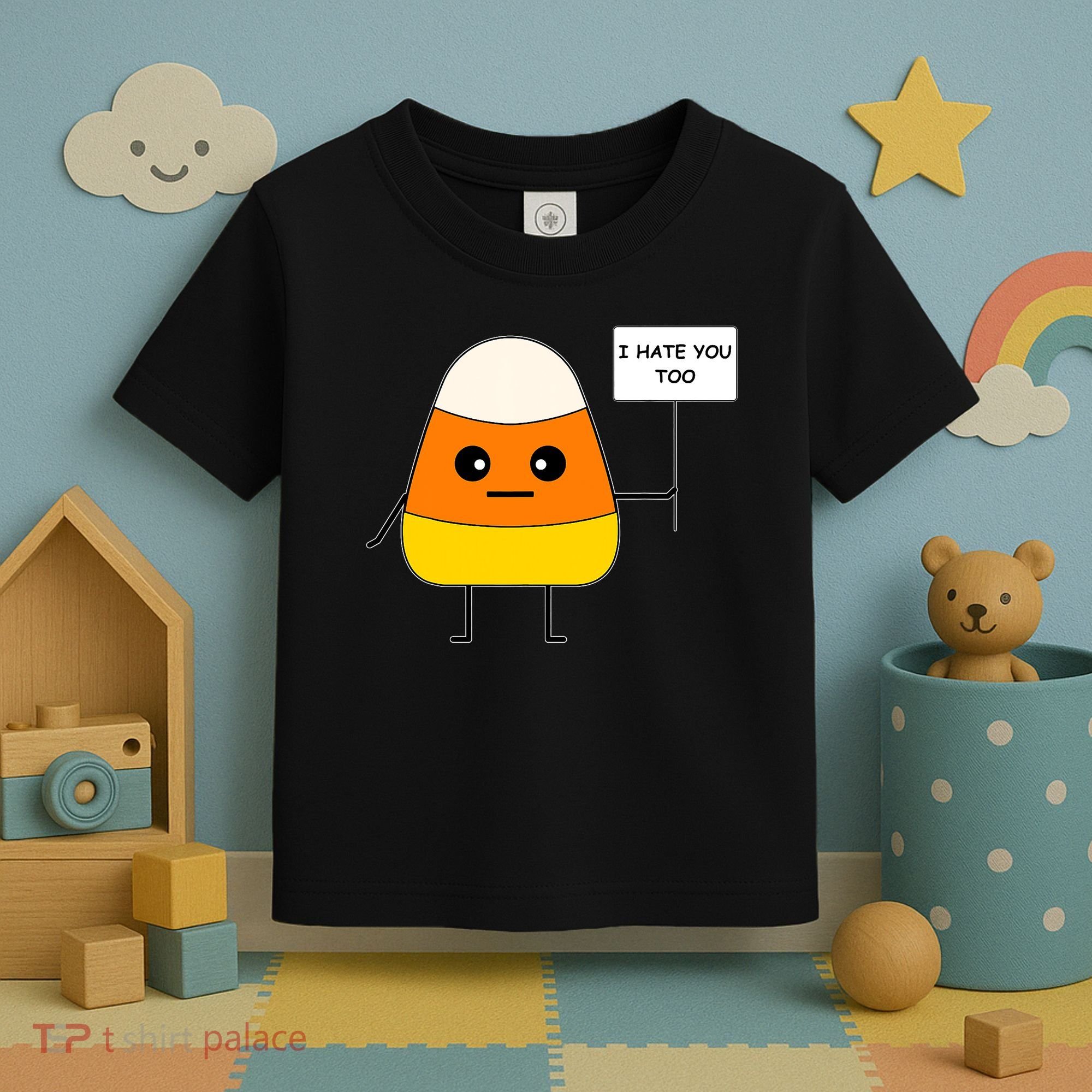 Candy Corn Funny I Hate You Too Team Candy Corn Toddler T-Shirt