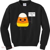Candy Corn Funny I Hate You Too Team Candy Corn Kids Sweatshirt thumb 0