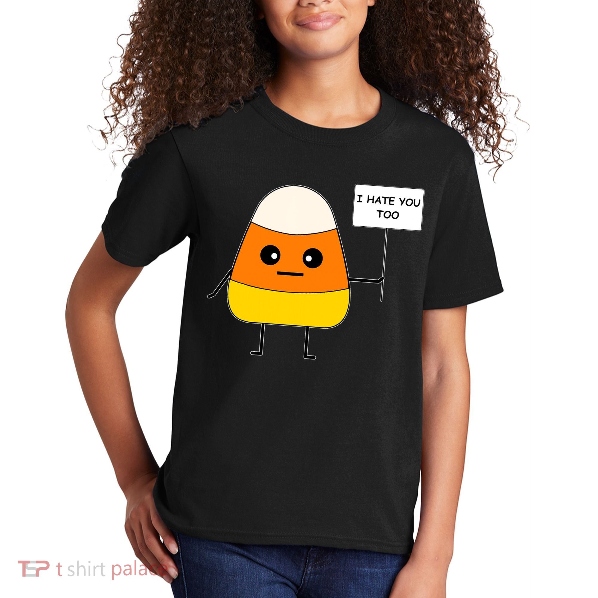 Candy Corn Funny I Hate You Too Team Candy Corn Kids T-Shirt