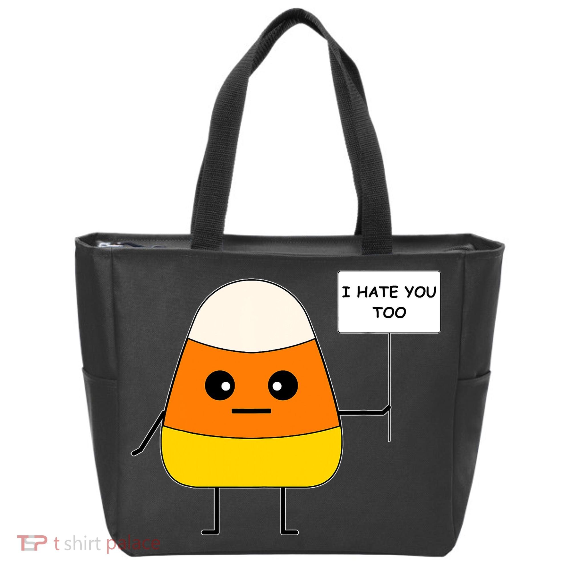 Candy Corn Funny I Hate You Too Team Candy Corn Tote Bag