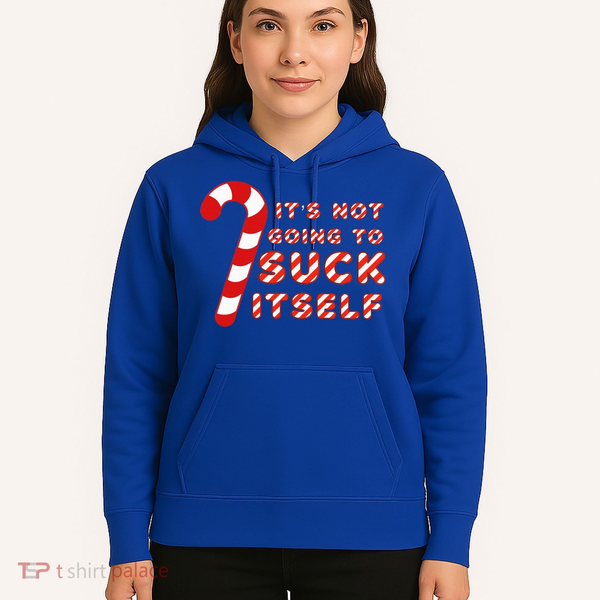 Candy Cane Funny Christmas Joke That Won't By Itself Hoodie