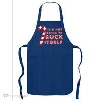 Candy Cane Funny Christmas Joke That Won't By Itself Apron thumb 0