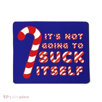 Candy Cane Funny Christmas Joke That Won't By Itself Mousepad