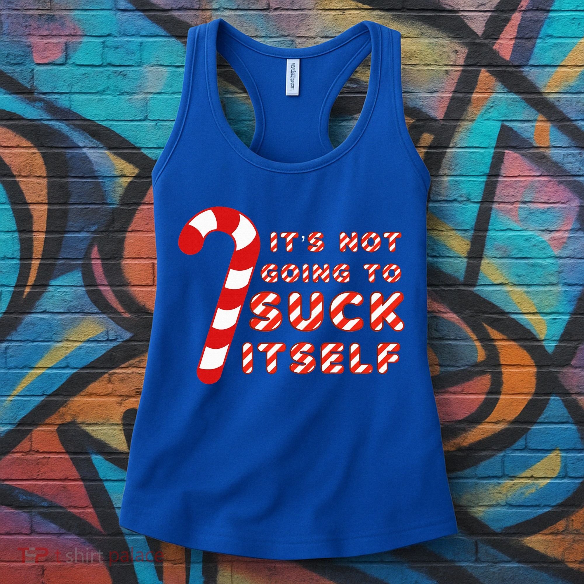 Candy Cane Funny Christmas Joke That Won't By Itself Women's Tank Top