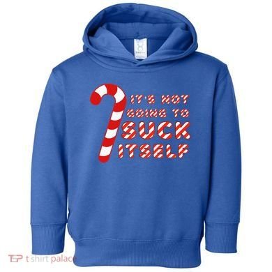 Candy Cane Funny Christmas Joke That Won't By Itself Toddler Hoodie