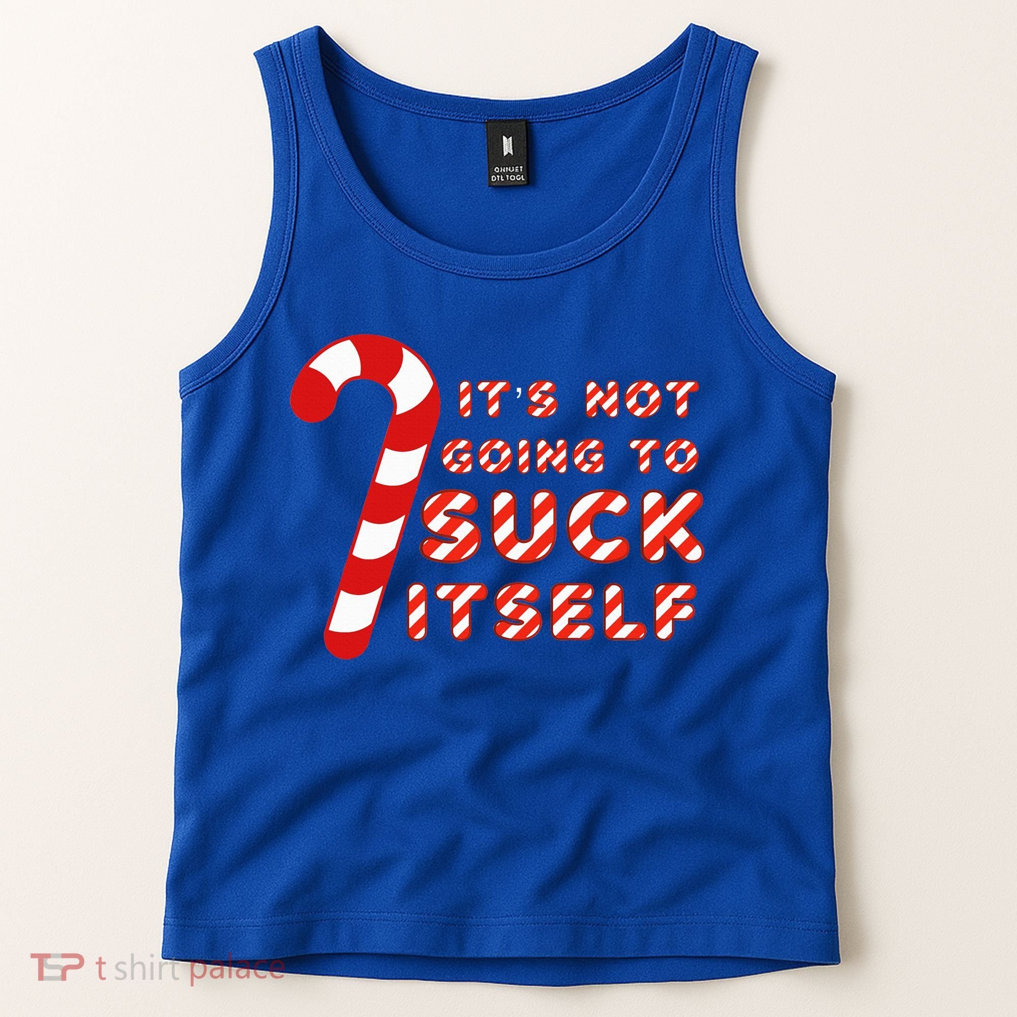 Candy Cane Funny Christmas Joke That Won't By Itself Tank Top