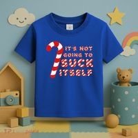 Candy Cane Funny Christmas Joke That Won't By Itself Toddler T-Shirt thumb 3