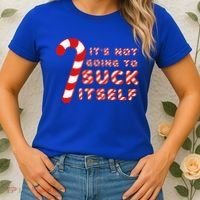 Candy Cane Funny Christmas Joke That Won't By Itself Women's T-Shirt thumb 2