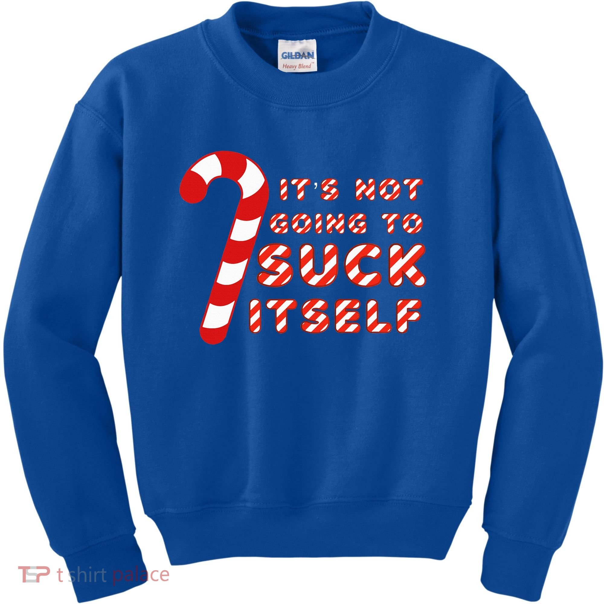 Candy Cane Funny Christmas Joke That Won't By Itself Kids Sweatshirt