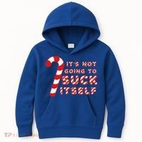 Candy Cane Funny Christmas Joke That Won't By Itself Kids Hoodie thumb 0