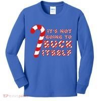 Candy Cane Funny Christmas Joke That Won't By Itself Kids Long Sleeve Shirt thumb 0