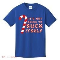 Candy Cane Funny Christmas Joke That Won't By Itself Kids T-Shirt thumb 0