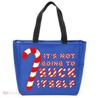 Candy Cane Funny Christmas Joke That Won't By Itself Tote Bag thumb 0