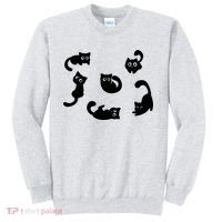 Cute Cat Funny Black Cat For Cat Lovers Cat Mom Sweatshirt thumb 0