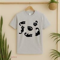 Cute Cat Funny Black Cat For Cat Lovers Cat Mom T-Shirt thumb 2