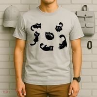 Cute Cat Funny Black Cat For Cat Lovers Cat Mom T-Shirt thumb 6