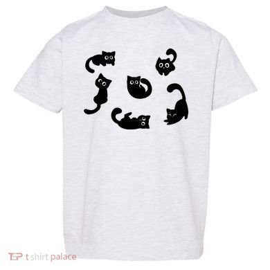 Cute Cat Funny Black Cat For Cat Lovers Cat Mom Toddler T-Shirt