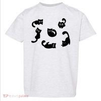 Cute Cat Funny Black Cat For Cat Lovers Cat Mom Toddler T-Shirt thumb 0