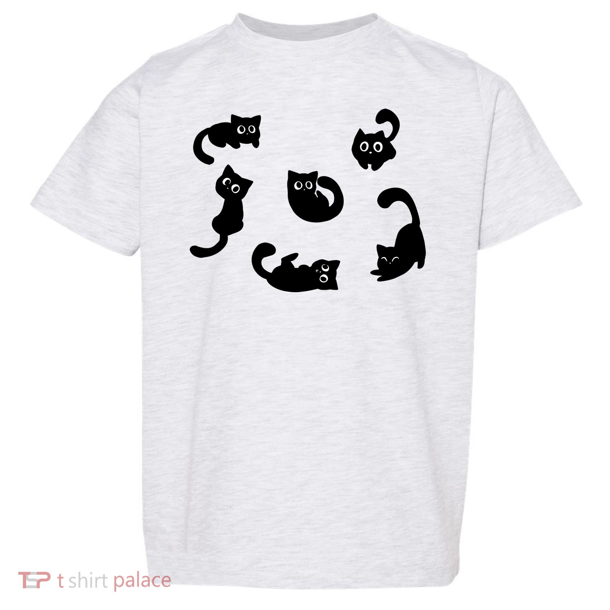 Cute Cat Funny Black Cat For Cat Lovers Cat Mom Toddler T-Shirt