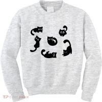 Cute Cat Funny Black Cat For Cat Lovers Cat Mom Kids Sweatshirt thumb 0