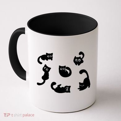 Cute Cat Funny Black Cat For Cat Lovers Cat Mom Coffee Mug