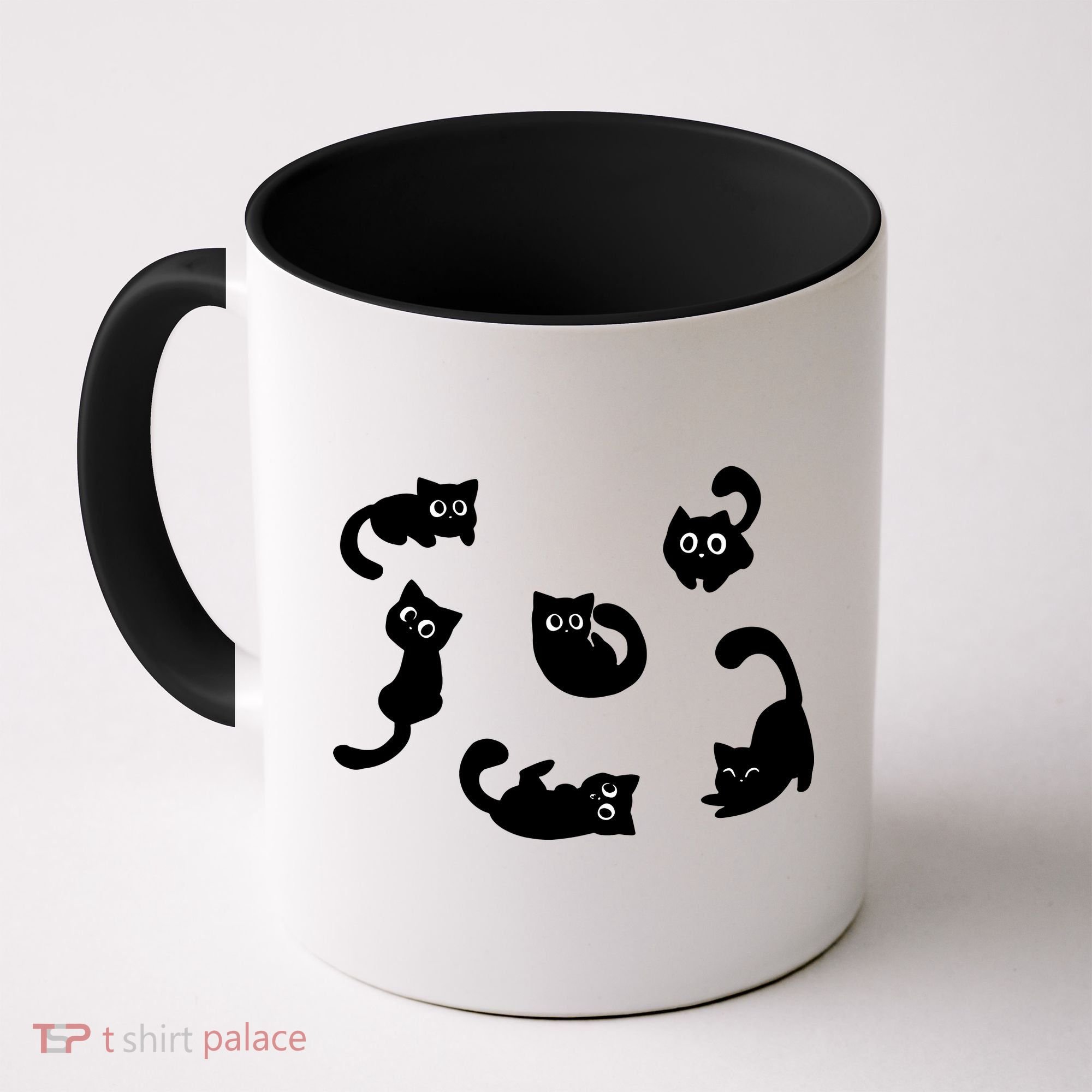 Cute Cat Funny Black Cat For Cat Lovers Cat Mom Coffee Mug