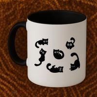 Cute Cat Funny Black Cat For Cat Lovers Cat Mom Coffee Mug thumb 2
