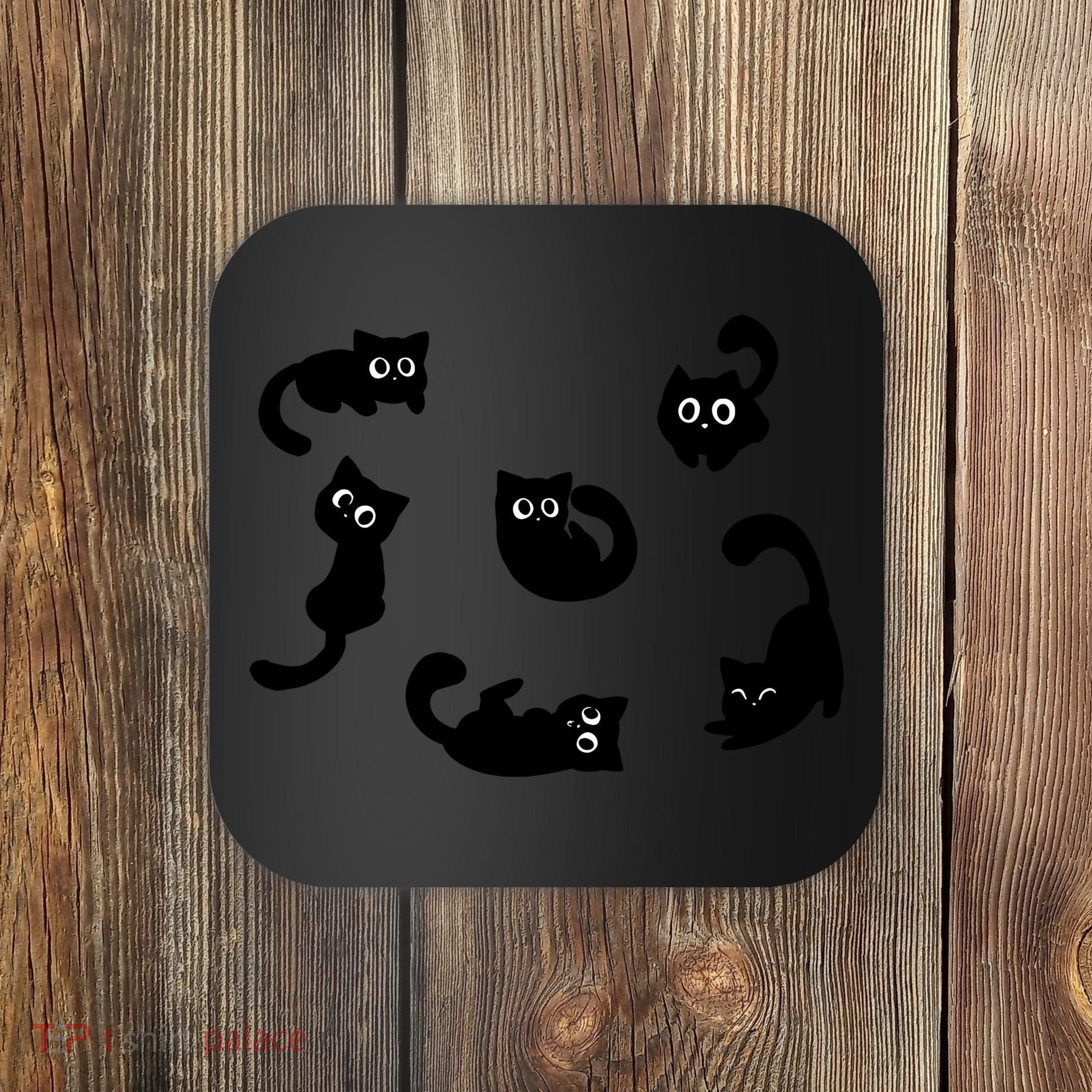 Cute Cat Funny Black Cat For Cat Lovers Cat Mom Coaster