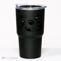 Cute Cat Funny Black Cat For Cat Lovers Cat Mom Tumbler thumb 0