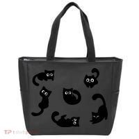 Cute Cat Funny Black Cat For Cat Lovers Cat Mom Tote Bag thumb 0