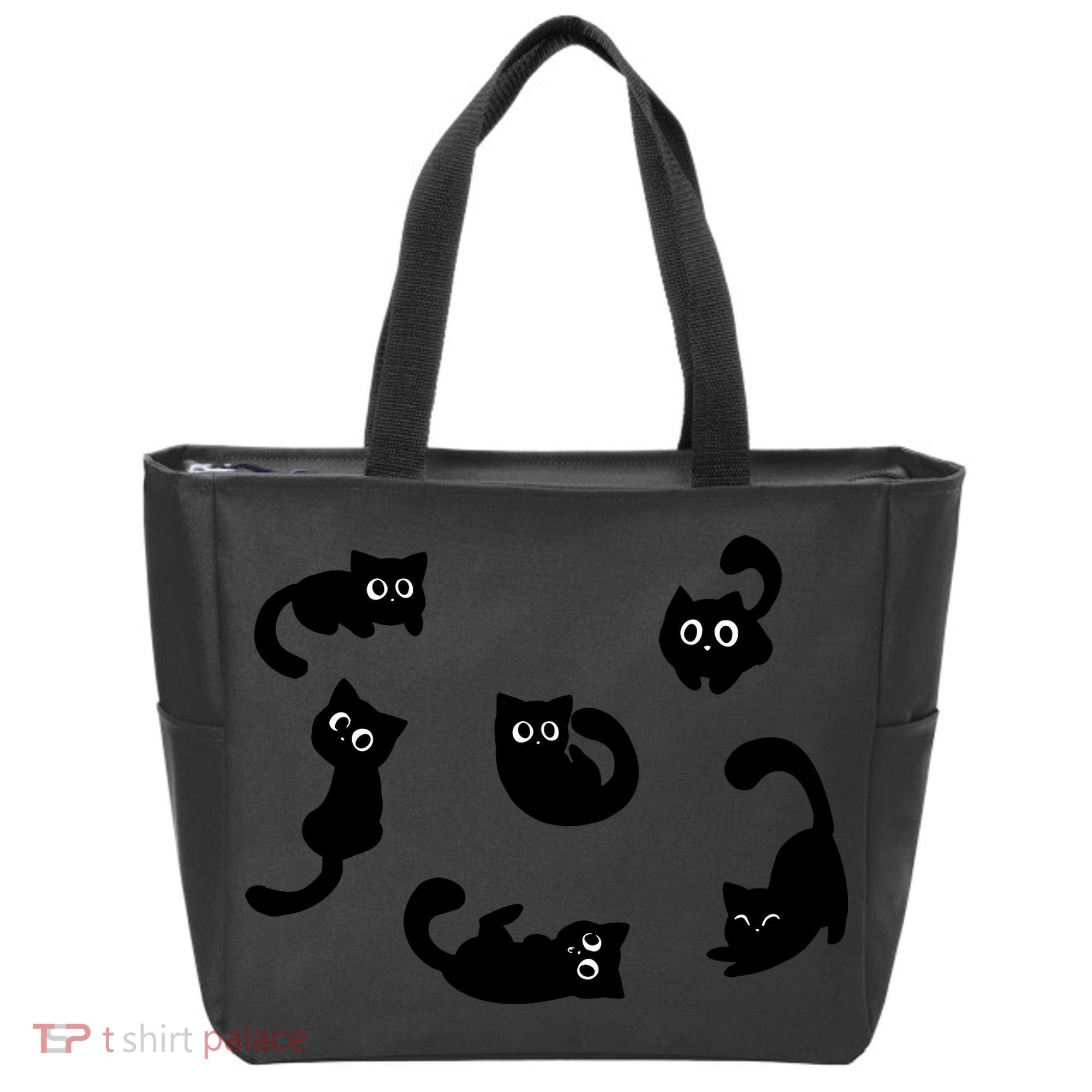 Cute Cat Funny Black Cat For Cat Lovers Cat Mom Tote Bag
