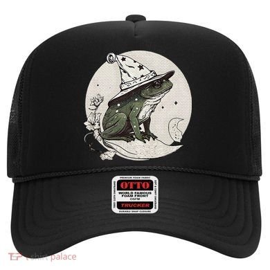 Cute Cottagecore Frog Wizard Hat Aesthetic Dark Moon Hat