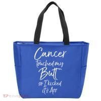 Colon Cancer Fun Cancer Touched My Butt So I Kicked It's Ass Meaningful Gift Tote Bag thumb 0